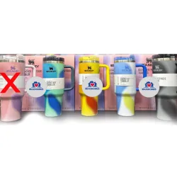 Paquete de 10 Termos Stanley Acuarela con agarradera 40 oz