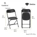 Set De 50 Sillas Plegables Para Eventos Color Negro Liso Gardecor