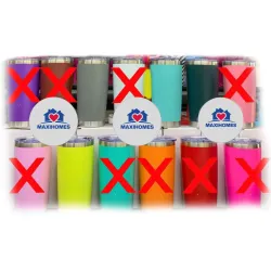 Paquete de 10 Termos genérico colores 20 oz