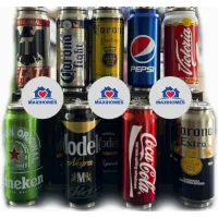 Paquete de 10 Termos latas marcas bebidas Paquete de 10 Termos latas marcas bebidas