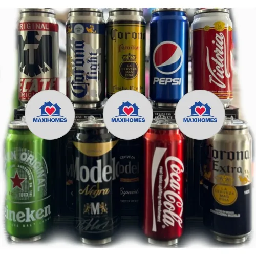 Paquete de 10 Termos latas marcas bebidas
