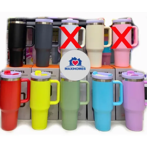 Paquete de 10 Termos liso 40 oz con agarradera x629 piezas