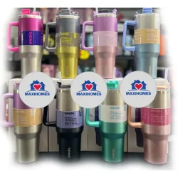 Paquete de 10 Termos owala brillante con agarradera 40 oz