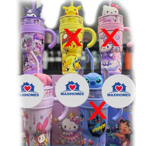 Paquete de 10 Termos personajes cabecera y tapa con agarradera 40 oz Paquete de 10 Termos personajes cabecera y tapa con agarradera 40 oz