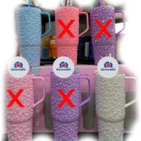 Paquete de 10 Termos plásticos perlas con agarradera