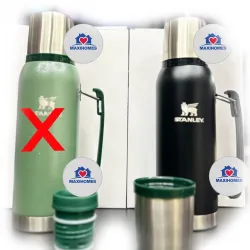 Paquete de 10 Termos Stanley camping con agarradera 1 litro