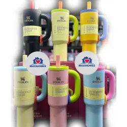 Paquete de 10 Termos Stanley macaron pastel con agarradera 40 oz