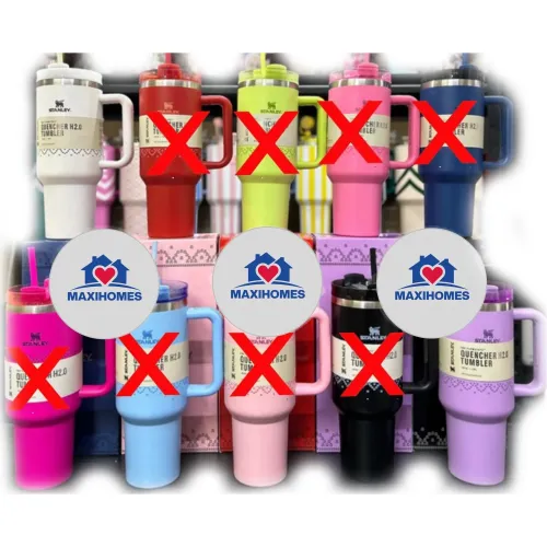 Paquete de 10 Termos Stanley quencher tumbler con agarradera 40 oz