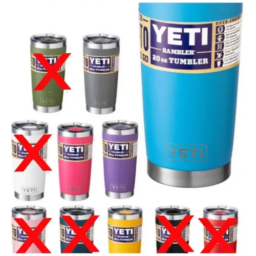 Paquete de 10 Termos yeti 20 oz
