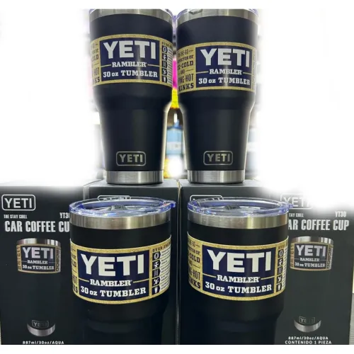 Paquete de 10 Termos yeti negro rambler tumbler 30 oz